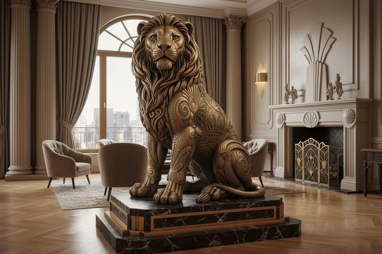 Heel mooi leeuw decoratie beeld groot 