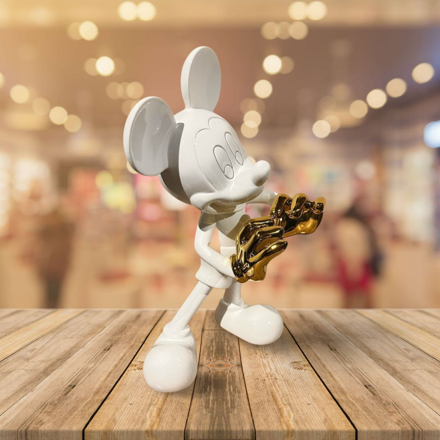 Mick Muis Hoogglans wit klein 24cm