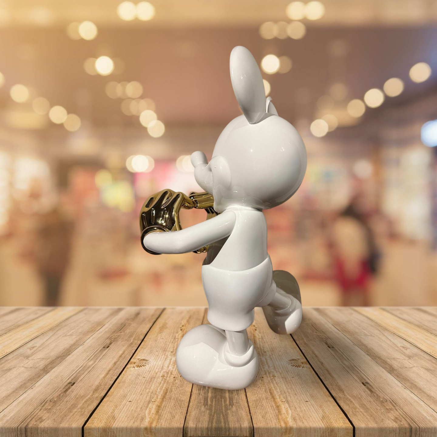 Mick Muis Groot Hoogglans Wit