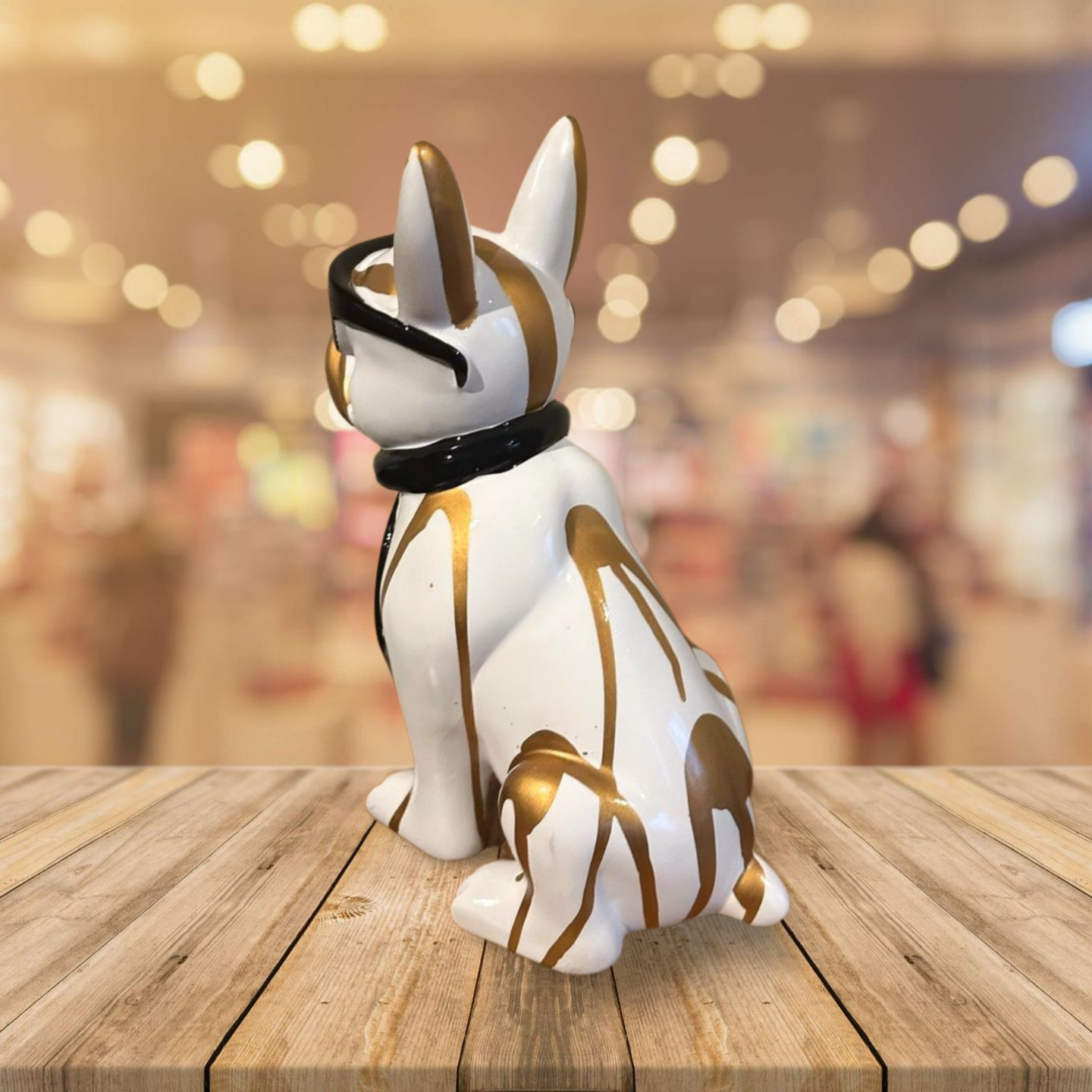 Franse Bulldog Zonnebril Wit/Goud