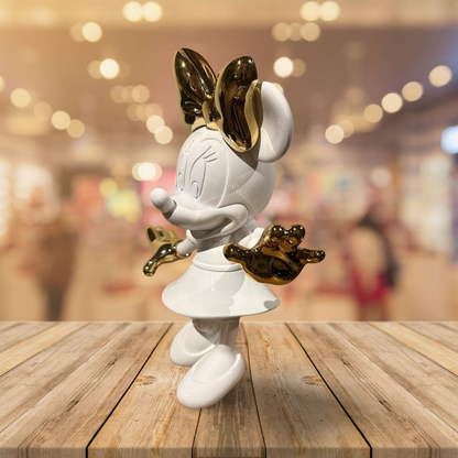 Minnie muis Hoogglans wit 24cm