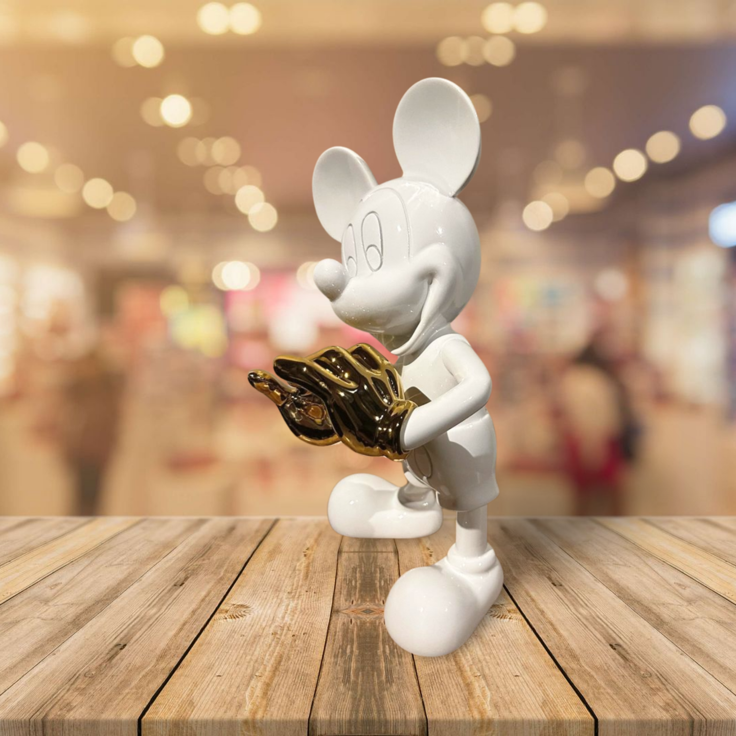 Mick Muis Hoogglans wit klein 24cm