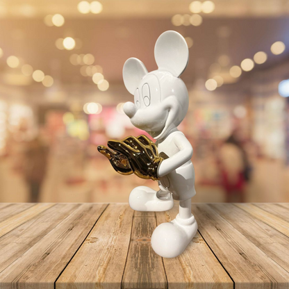 Mick Muis Hoogglans wit klein 24cm