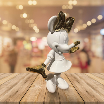 Minnie muis Hoogglans wit 24cm