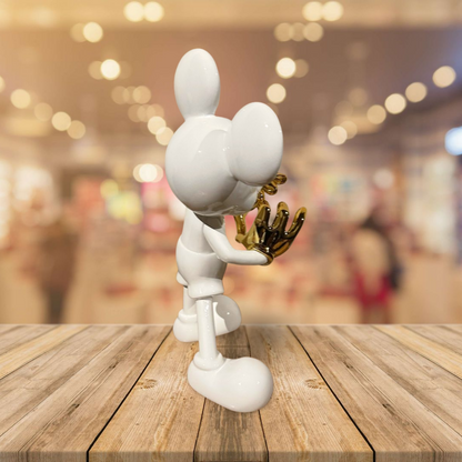 Mick Muis Hoogglans wit klein 24cm