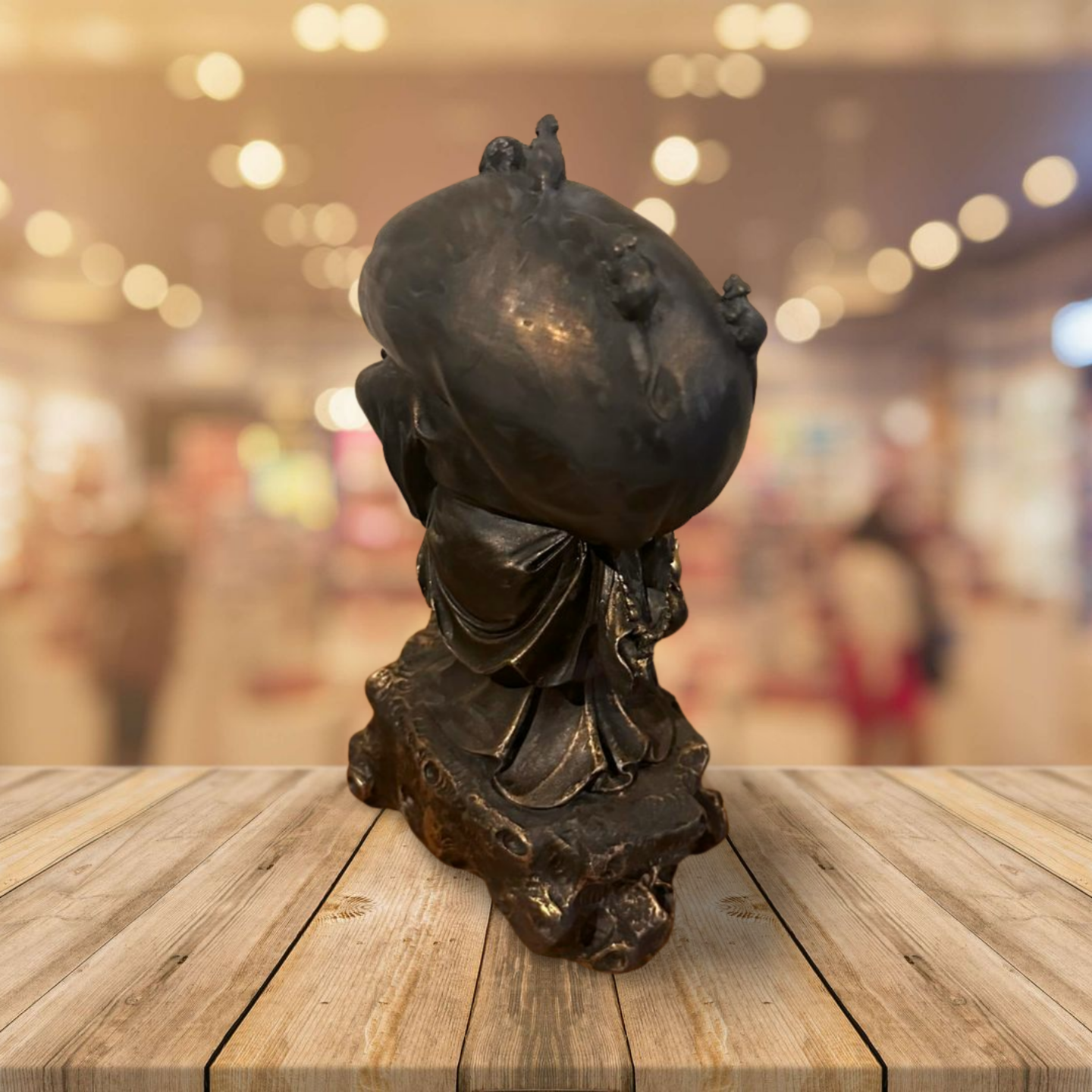 Buddha Beeld Goud/Zwart