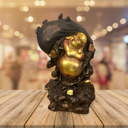 Buddha Beeld Goud/Zwart