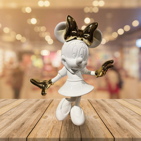 Minnie muis Hoogglans wit 24cm