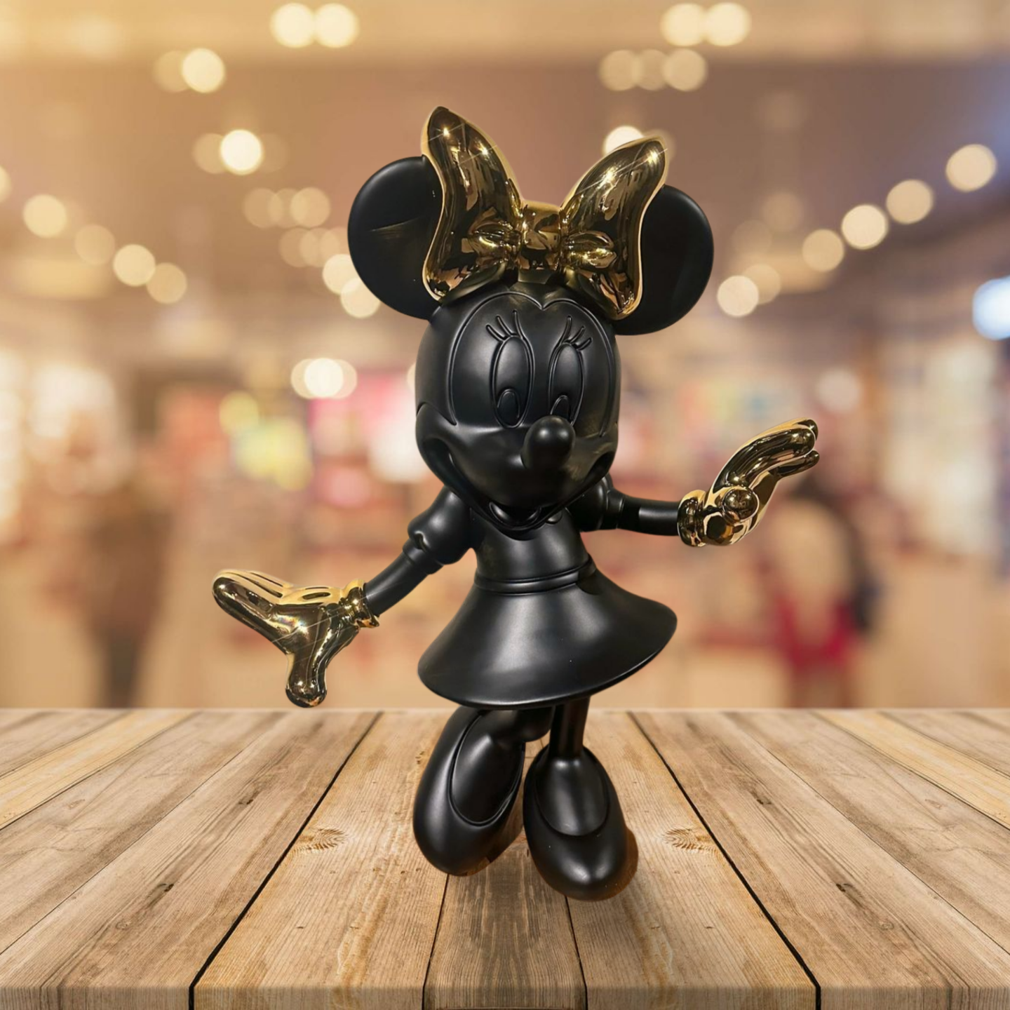 Minnie muis Zwart 74cm