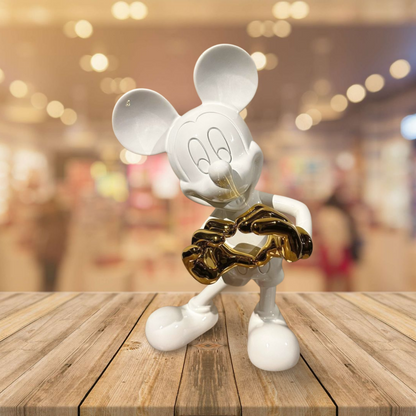 Mick Muis Hoogglans wit klein 24cm