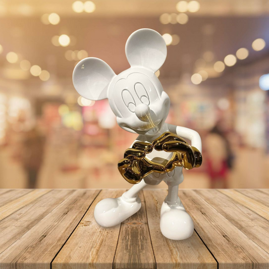 Mick Muis Hoogglans wit klein 24cm