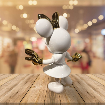 Minnie muis Hoogglans wit 24cm