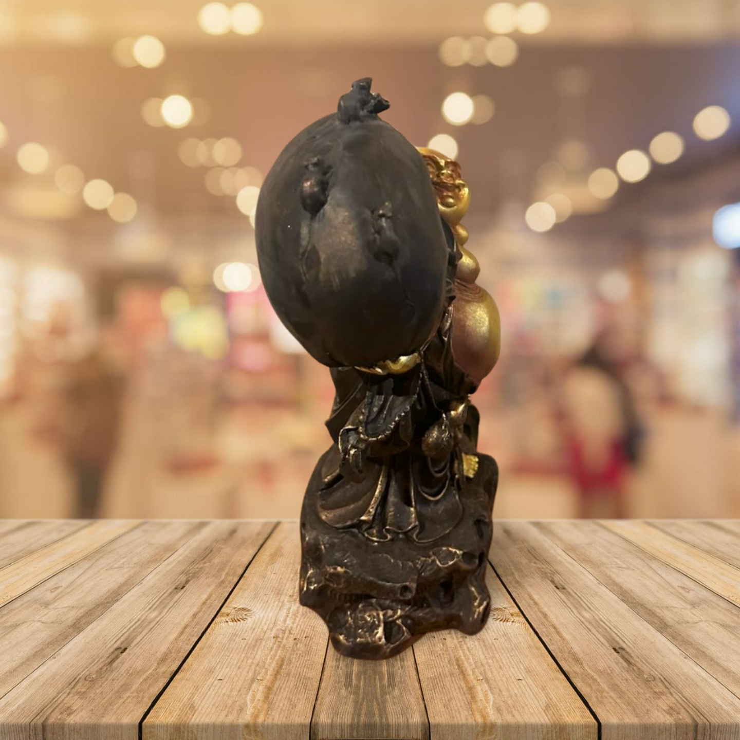 Buddha Beeld Goud/Zwart