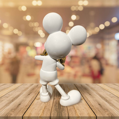 Mick Muis Hoogglans wit klein 24cm