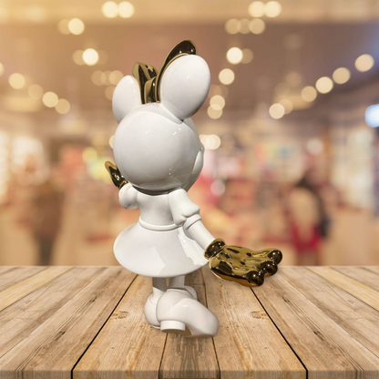 Minnie muis Hoogglans wit 24cm